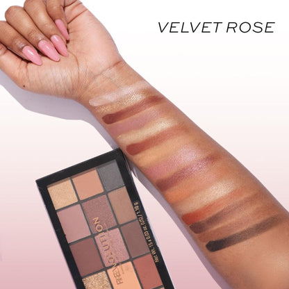 Makeup Revolution Reloaded Eyeshadow Palette-15 Smooth & Rich Shade-High Pay Off Formula - Velvet Rose