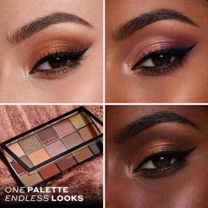 Makeup Revolution Reloaded Eyeshadow Palette-15 Smooth & Rich Shade-High Pay Off Formula - Velvet Rose