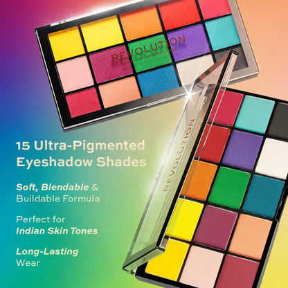 Makeup Revolution Reloaded Eyeshadow Palette-15 Smooth & Rich Shade-High Pay Off Formula - Marvellous Mattes