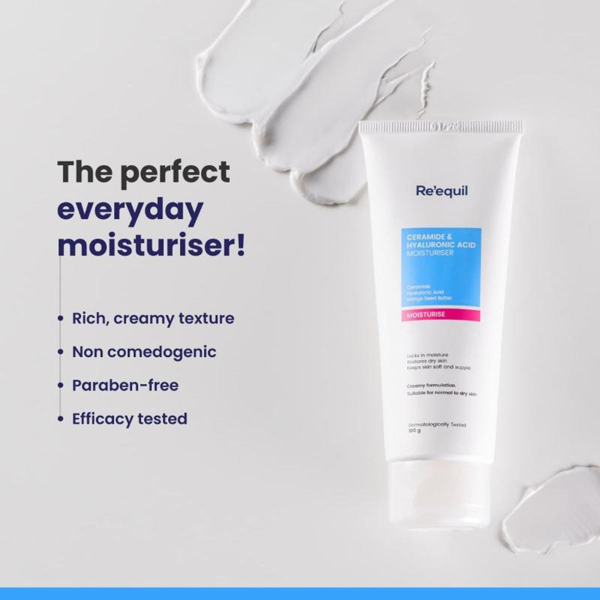 Re'equil Ceramide & Hyaluronic Acid Moisturiser For Normal To Dry Skin