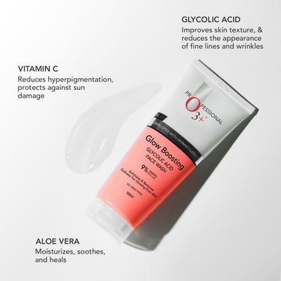 O3+ Glycolic Acid Glow Boosting Hydrating Face Wash For Dull Skin & Dark Spots