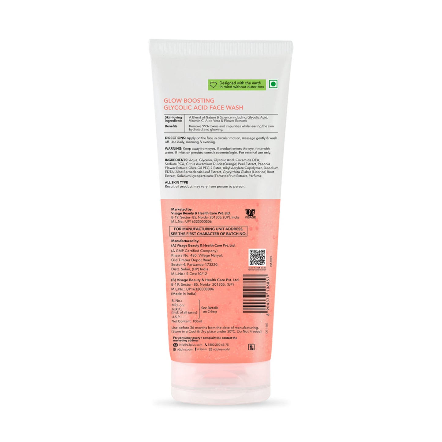 O3+ Glycolic Acid Glow Boosting Hydrating Face Wash For Dull Skin & Dark Spots
