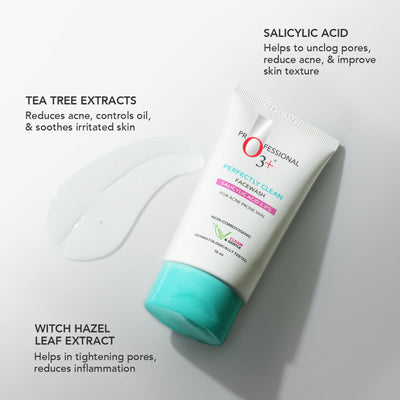 O3+ Salicylic Acid 2% Acne Prone Skin Perfectly Clean Face Wash