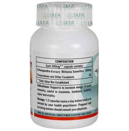 Iafa Ayuveda Ashwagandha Root Extract Veg Capsules