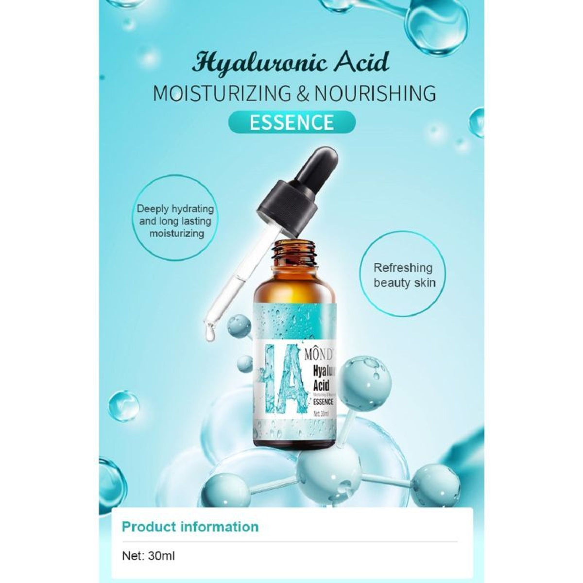 Mond'Sub Hyaluronic Acid Face Serum For Intense Hydration & Spotless Glowing Skin With Black Truffle
