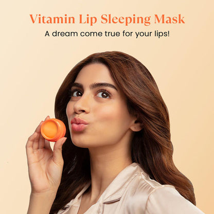 The Face Shop Vitamin Korean Lip Sleeping Mask for Dark, Dry, Pigmented Lips - Orange