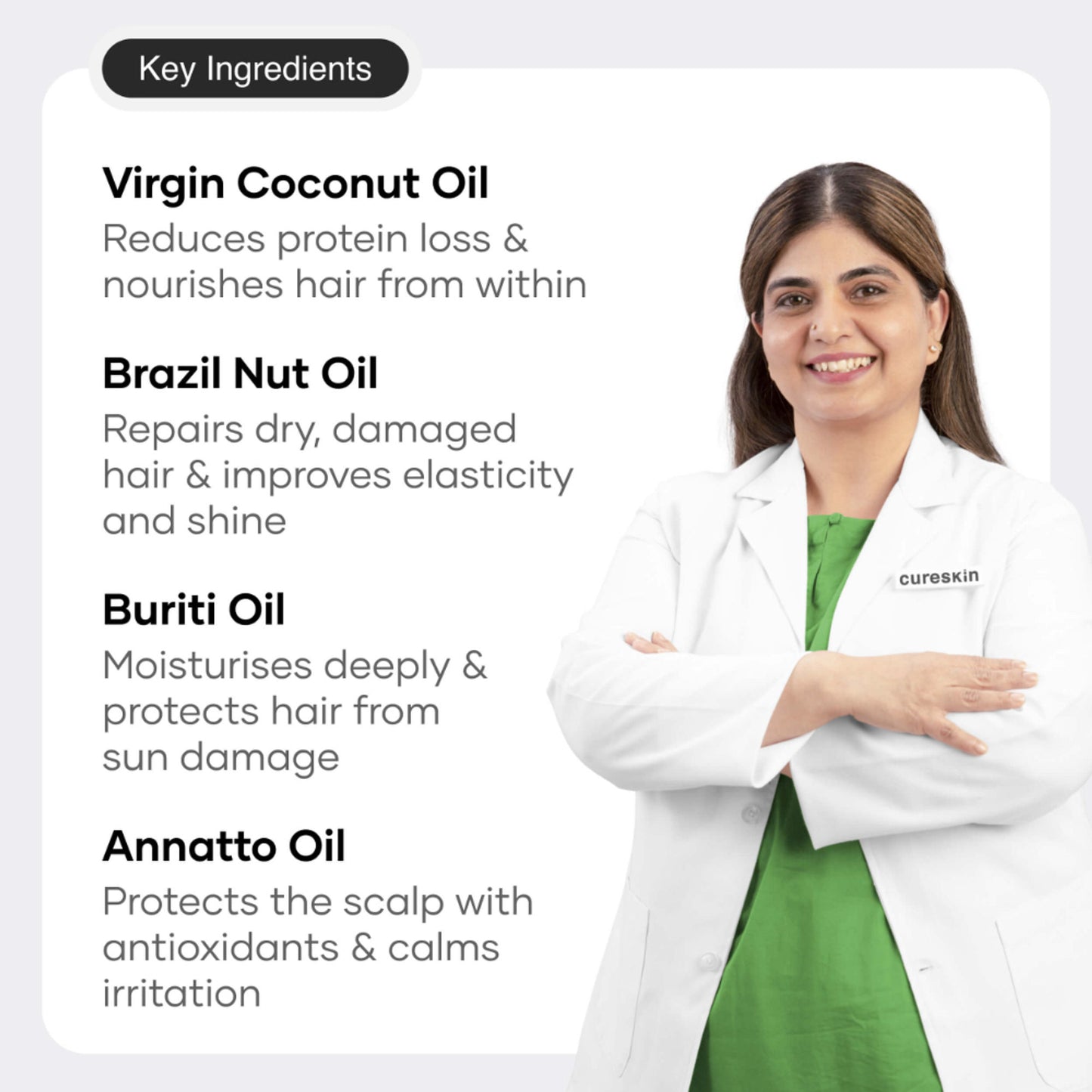 Cureskin Biotin Follicular Bhringraj Coconut Hair Oil