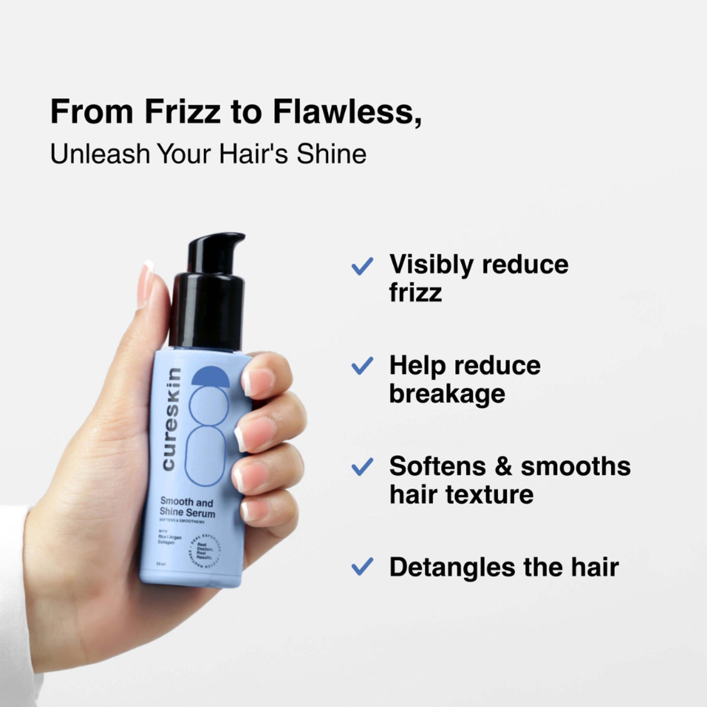 Cureskin Smooth and Shine Serum With Rice And Collagen