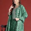 Dhiyona IE Floral Embroidered Sequinned Kurta with Trousers & With Dupatta