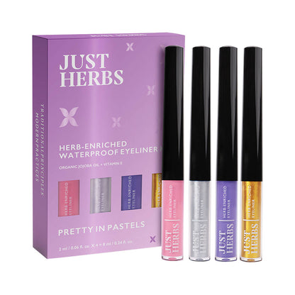 Just Herbs Herb Enriched Waterproof Eyeliner Kit - Pretty In Pastels