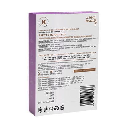 Just Herbs Herb Enriched Waterproof Eyeliner Kit - Pretty In Pastels