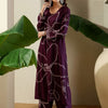 Dhiyona IE Women Floral Printed Regular Thread Work Kurta with Trousers