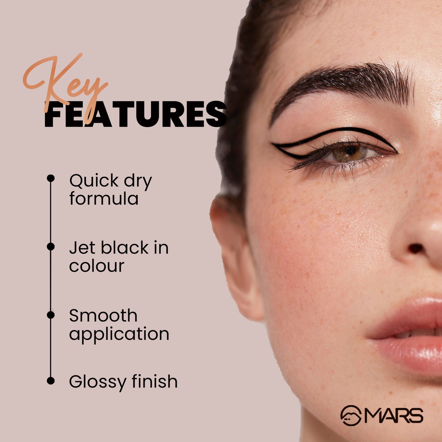 MARS Glossy Liquid Eyeliner - Black