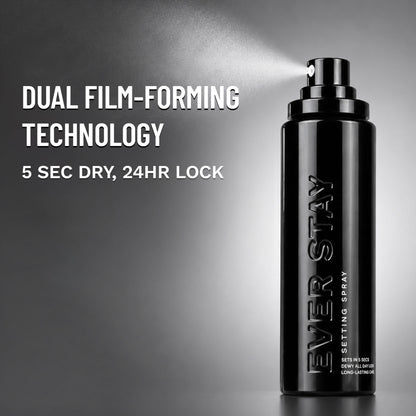 PAC Ever Stay Setting Spray - Dual Film forming Fine Mist, No Gas Makeup Fixer, Long Makeup Hold
