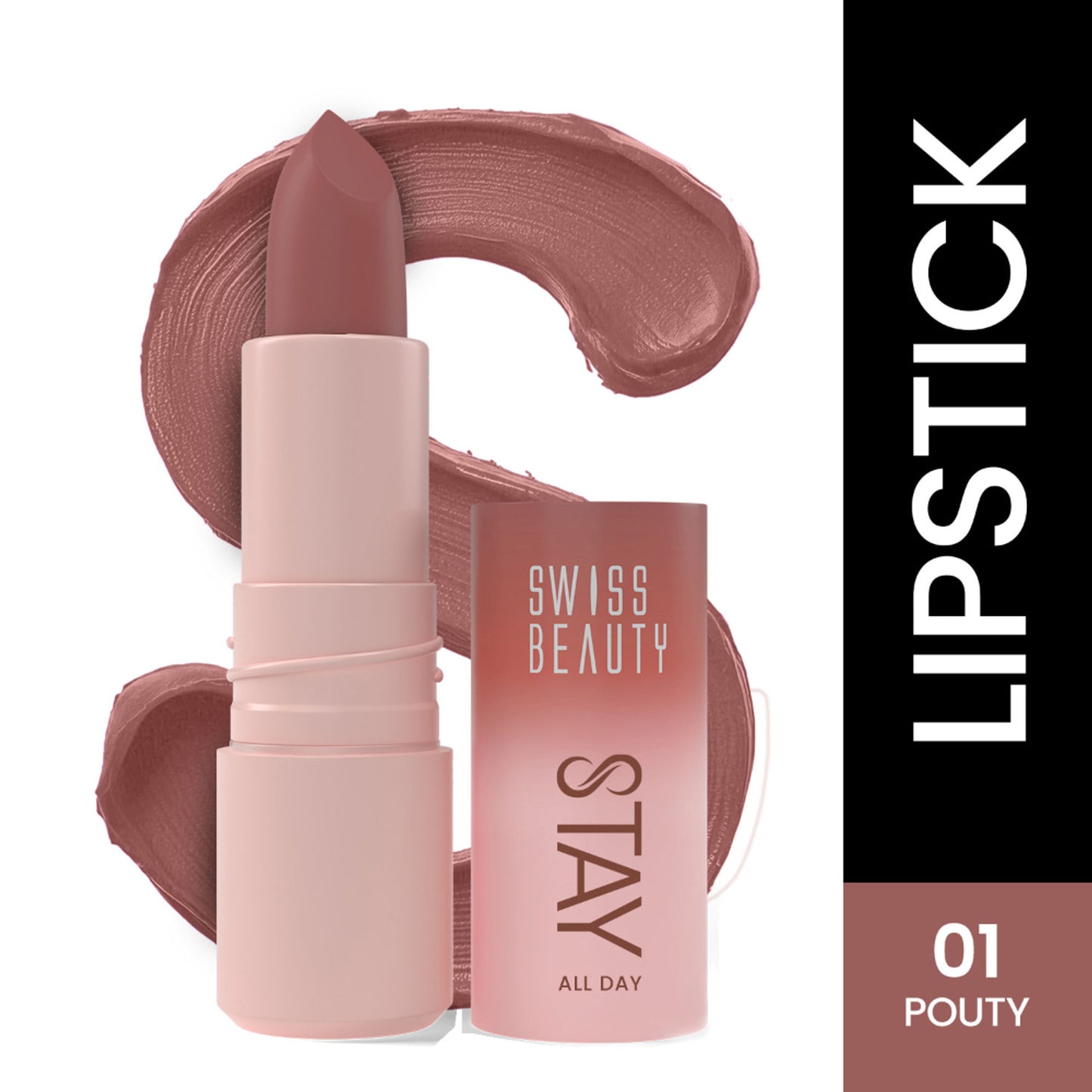Swiss Beauty Stay All Day Lipstick - 01 Pouty