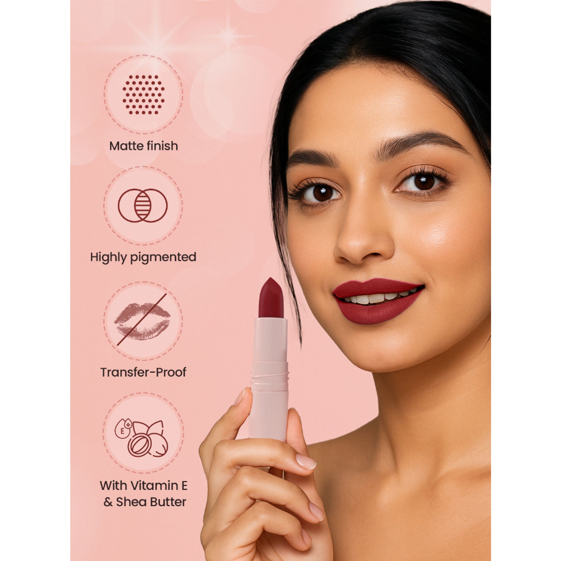 Swiss Beauty Stay All Day Lipstick - 05 Bossy