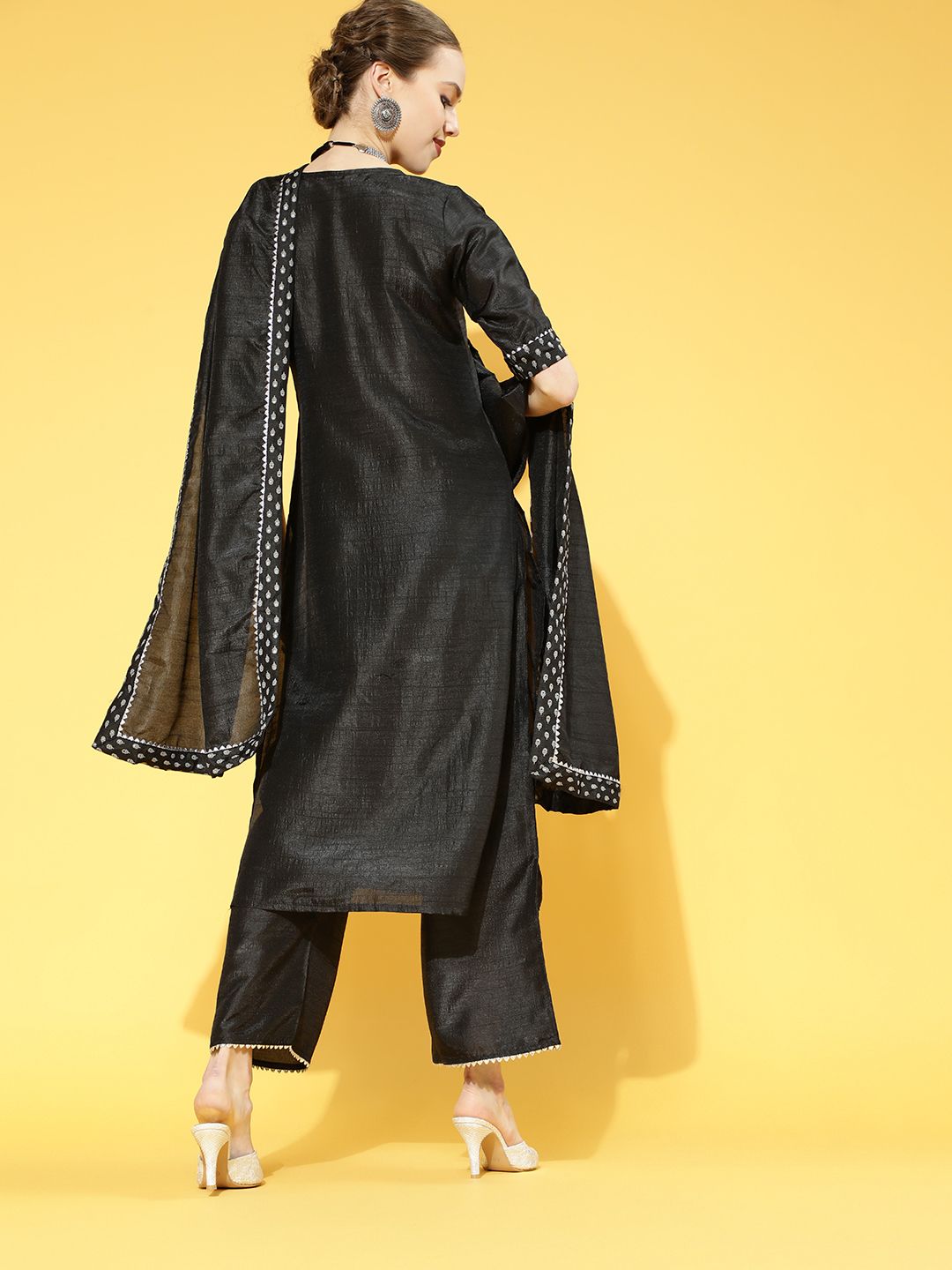 Dhiyona IE Floral Polyester Kurta Set