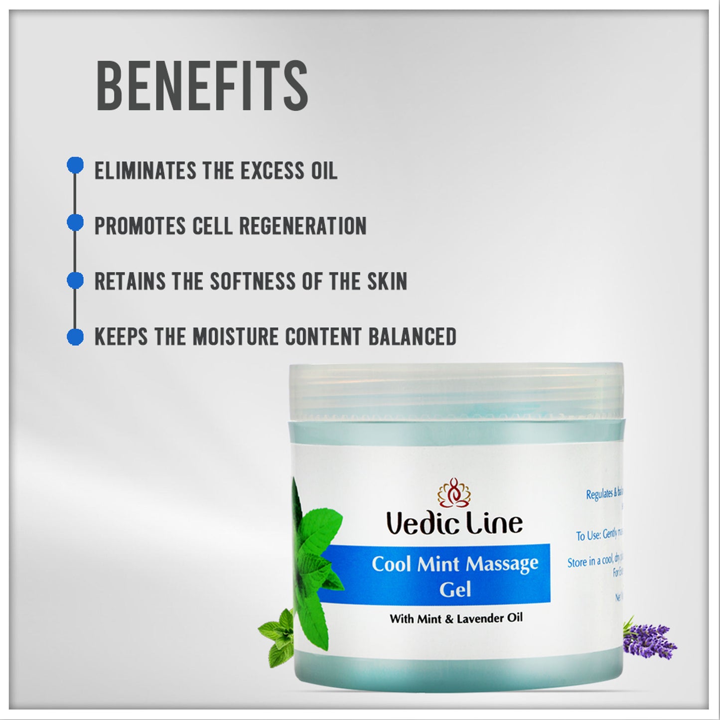 Vedic Line Cool Mint Massage Gel With Mint & Lavender Oil