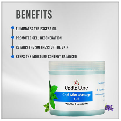 Vedic Line Cool Mint Massage Gel With Mint & Lavender Oil