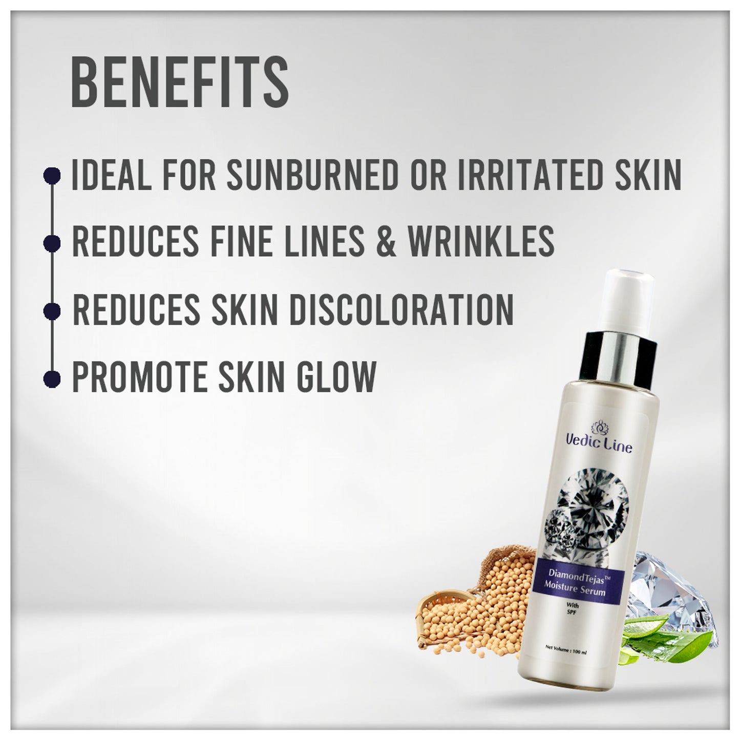Vedic Line Diamond Tejas Serum With SPF