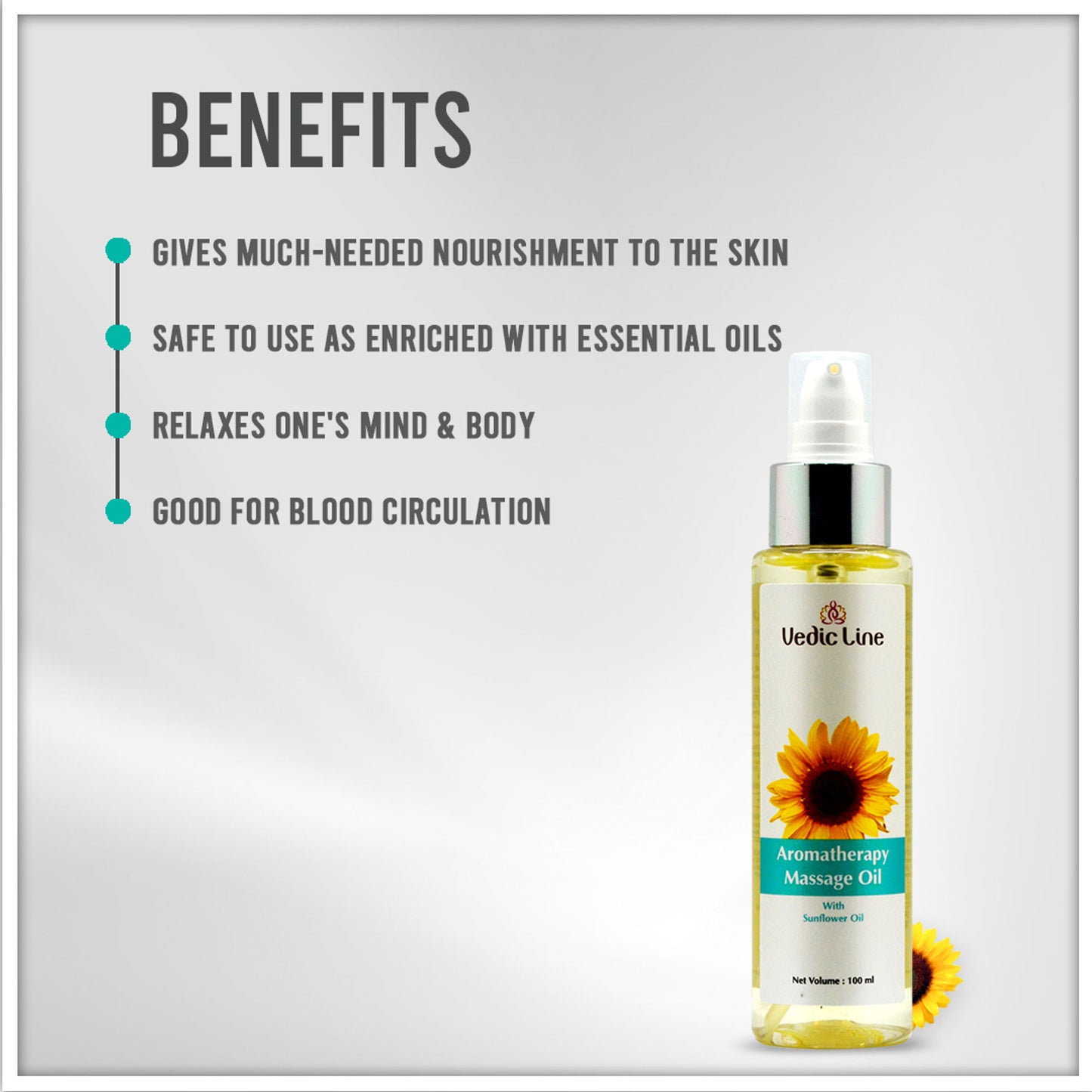 Vedic Line Aromatherapy Massage Oil With Sunflower Oil