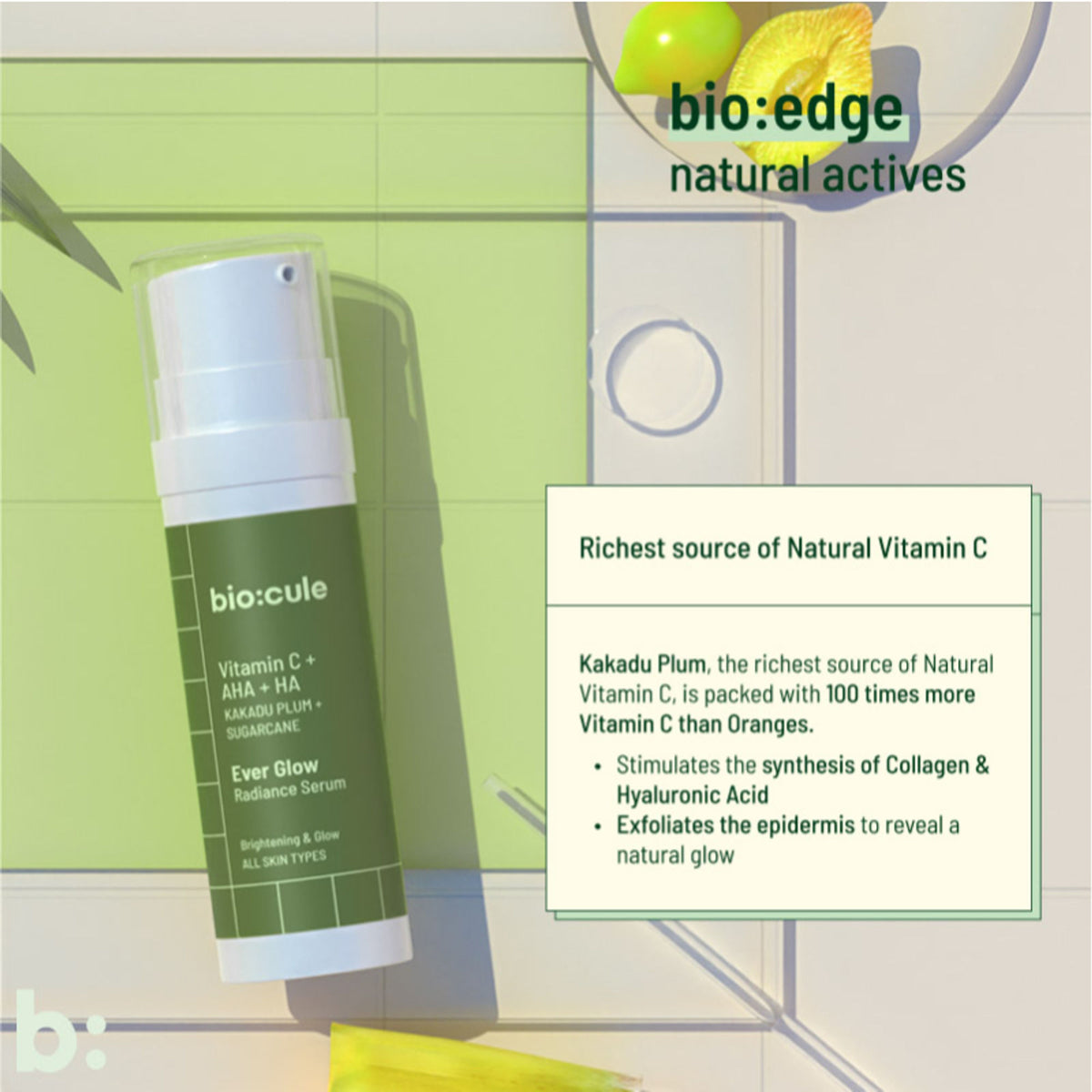 Biocule Ever Glow Radiance Vitamin C Face Serum For Glowing Skin