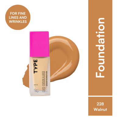 Type Beauty Serum Foundation SPF 50 PA++++ For Fine Lines with Tripeptides - 228 Walnut