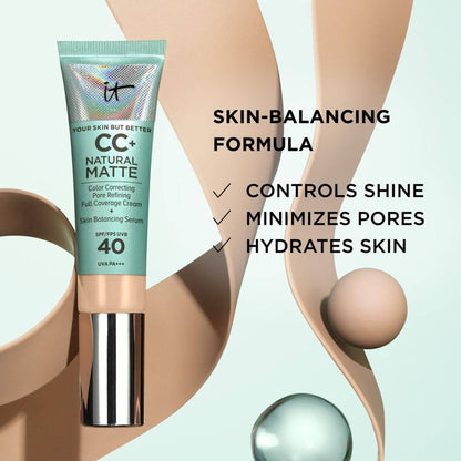IT COSMETICS CC+ Natural Matte Foundation With SPF40 - Fair Light