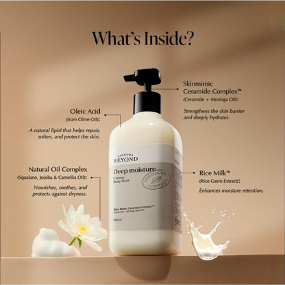 belif Beyond Deep Moisture Korean Creamy Body Wash - Vegan Shower Cream For Dry Skin With Ceramides