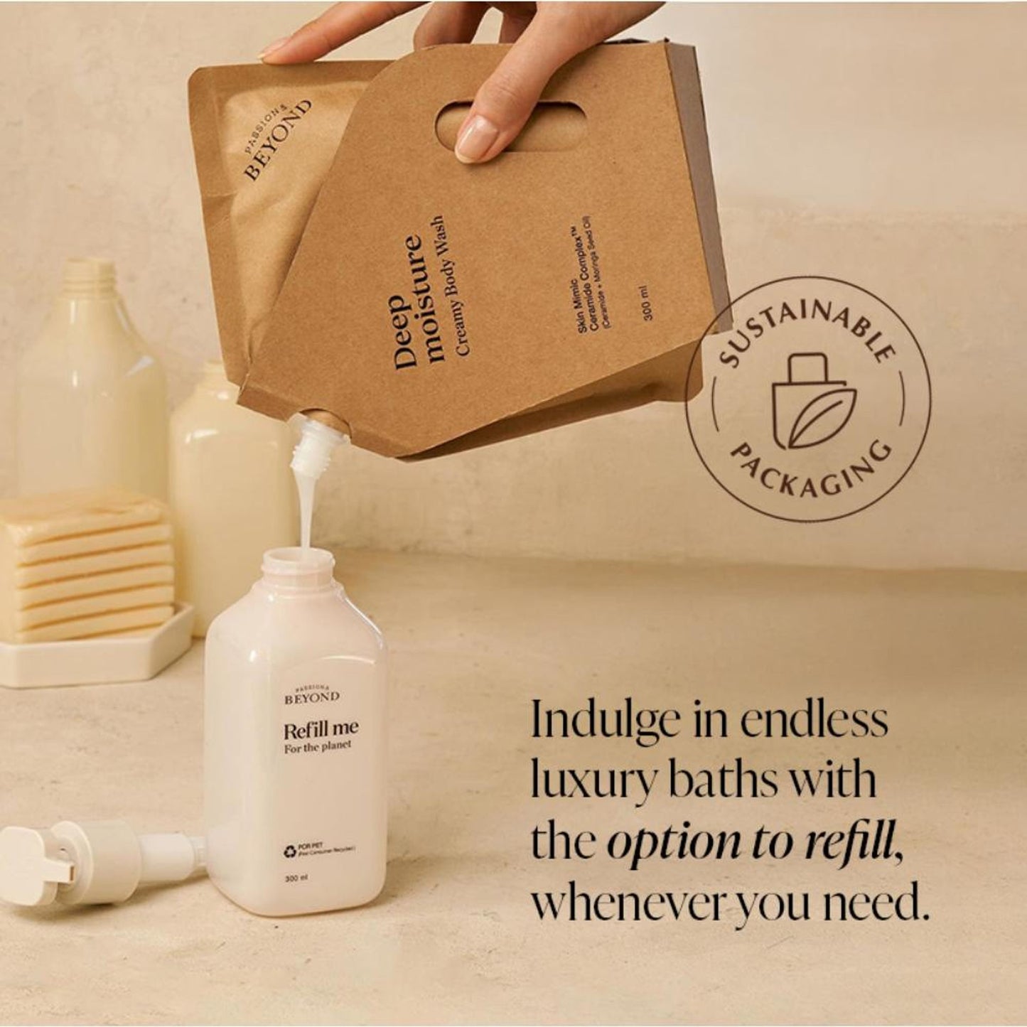 belif Beyond Deep Moisture Korean Creamy Body Wash - Vegan Shower Cream For Dry Skin With Ceramides