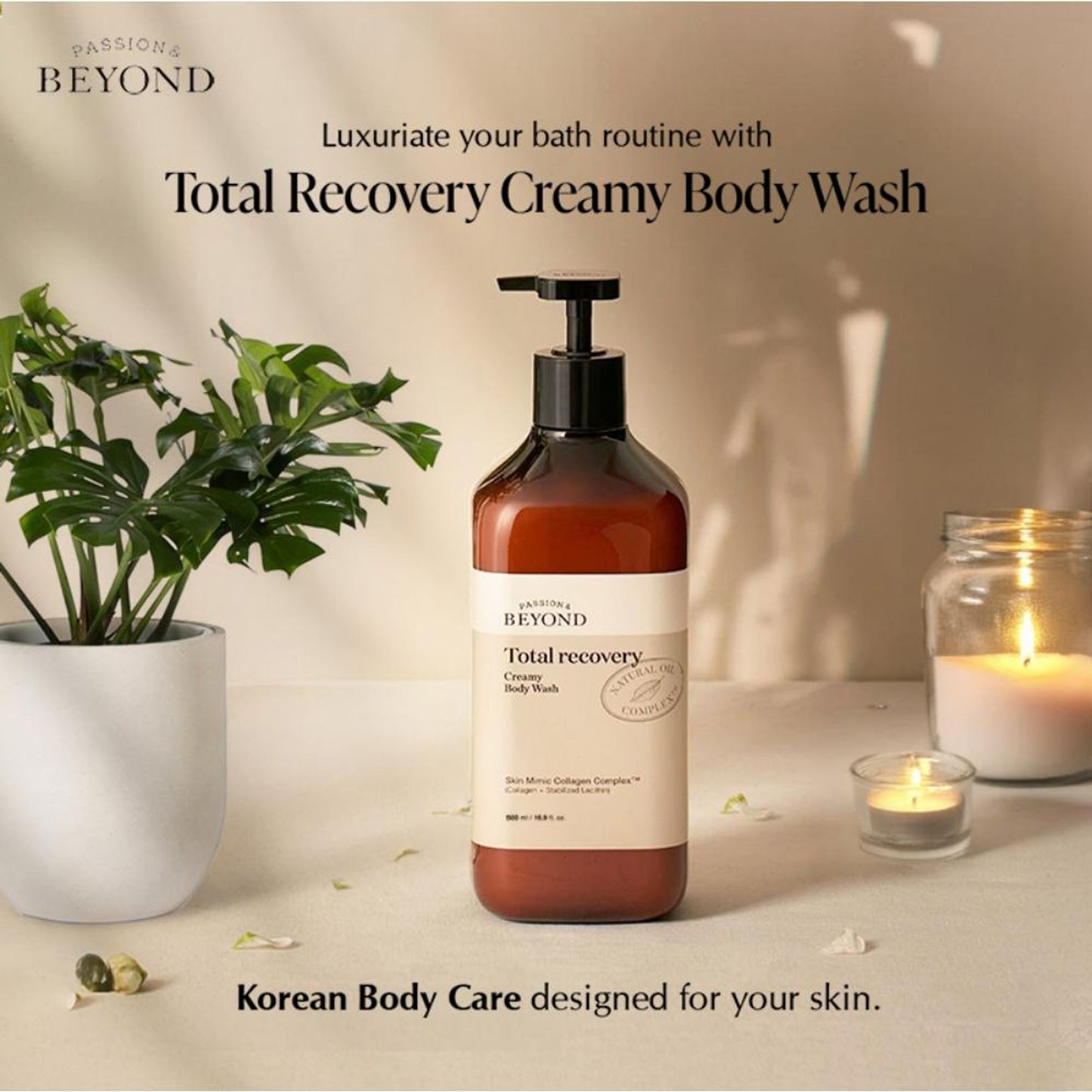 belif Beyond Total Recovery Korean Creamy Body Wash - Vegan Shower Cream For Dry Skin With Collagen