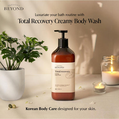 belif Beyond Total Recovery Korean Creamy Body Wash - Vegan Shower Cream For Dry Skin With Collagen