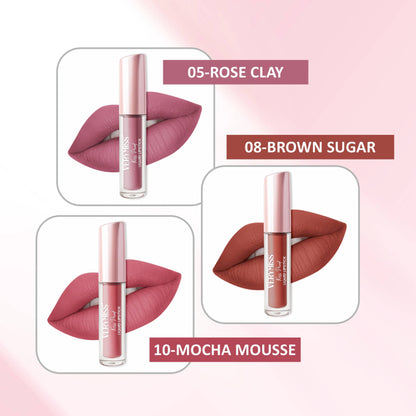 VERYMISS Kiss Proof Liquid Lipstick Combo 4 - Pack of 3