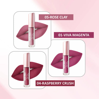 VERYMISS Kiss Proof Liquid Lipstick Combo 5 - Pack of 3