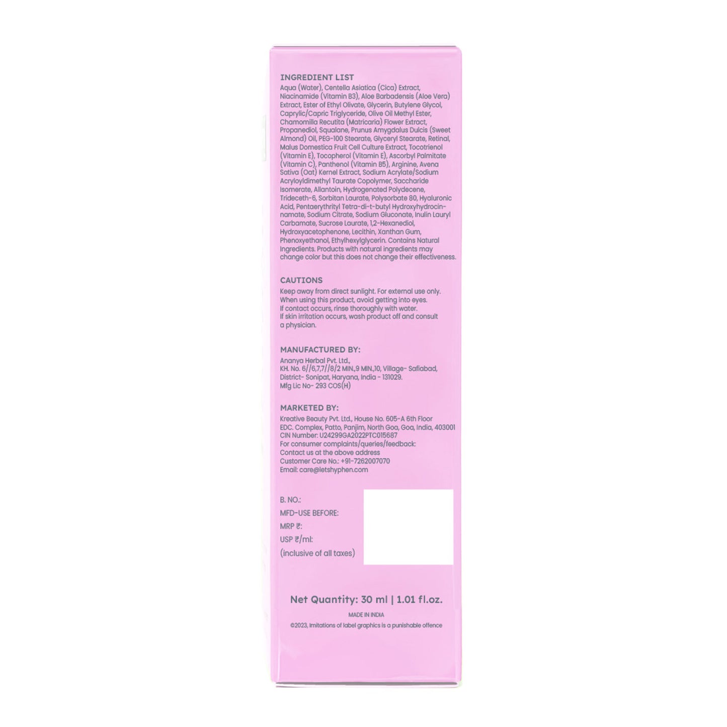 Hyphen 0.1% Retinal Reset, Retinol Derivative Serum Pro For Anti Aging, Reduce Fine Lines & Wrinkles