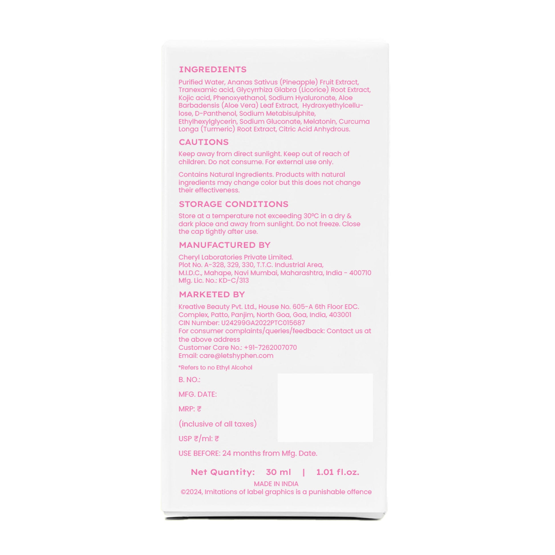 Hyphen Advanced De-Pigmentation Serum
