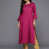 Dhiyona IE Women Solid Raw Silk Kurta