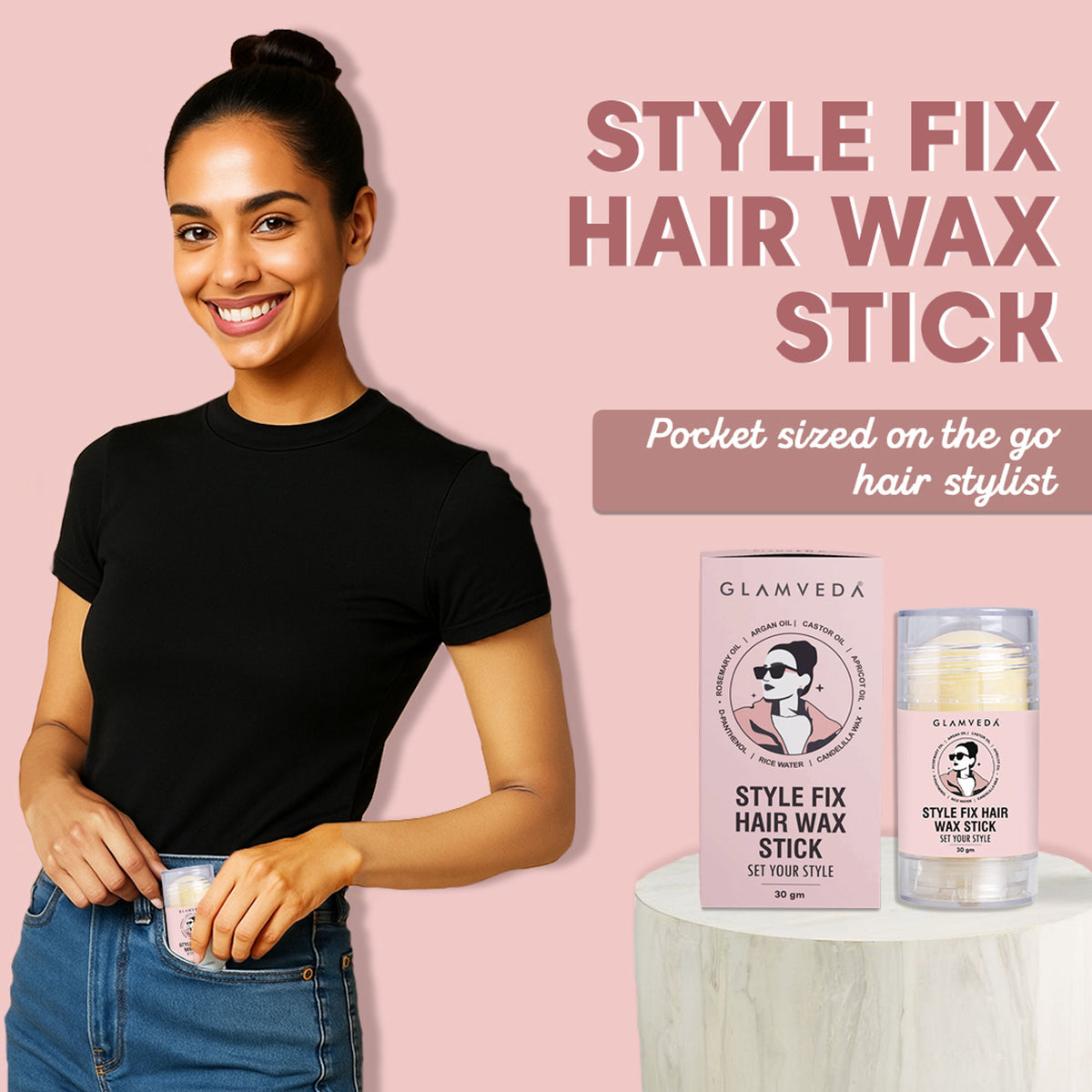 Glamveda Style Fix Hair Wax Stick