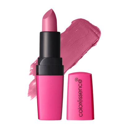 Coloressence Moist Matte Lipstick, Long Lasting Hydrating Vitamin C Shea Butter Pigmented - Fab Fuschia