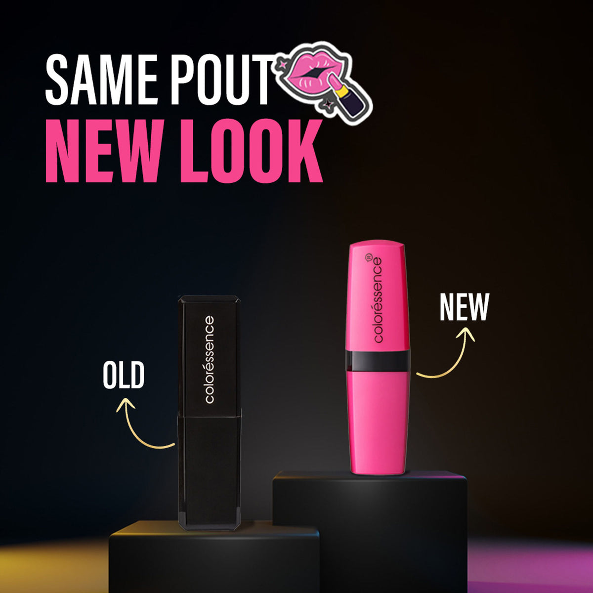 Coloressence Moist Matte Lipstick, Long Lasting Hydrating Vitamin C Shea Butter Pigmented - Fab Fuschia