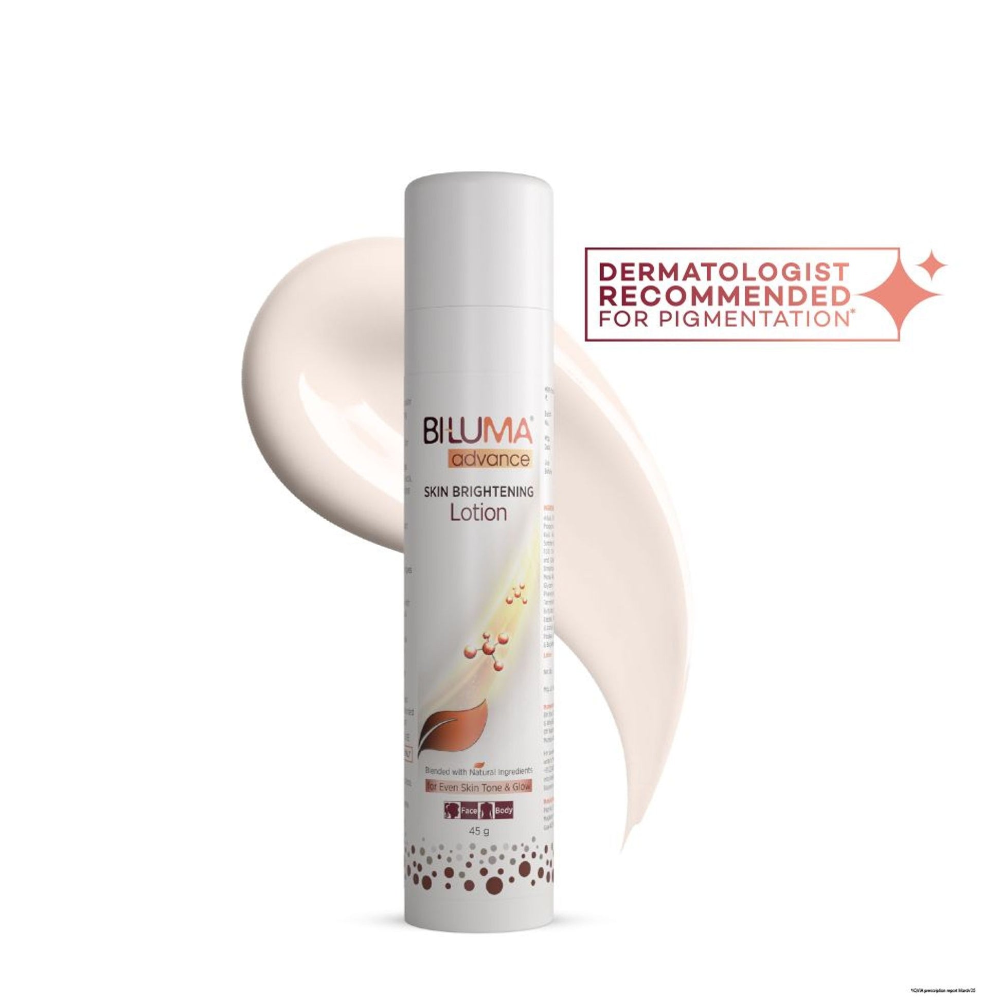 Biluma Skin Brightening Lotion, Vitamin E, Fades Fine Lines & Wrinkles, for Glowing Skin