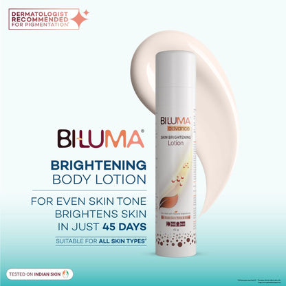 Biluma Skin Brightening Lotion, Vitamin E, Fades Fine Lines & Wrinkles, for Glowing Skin