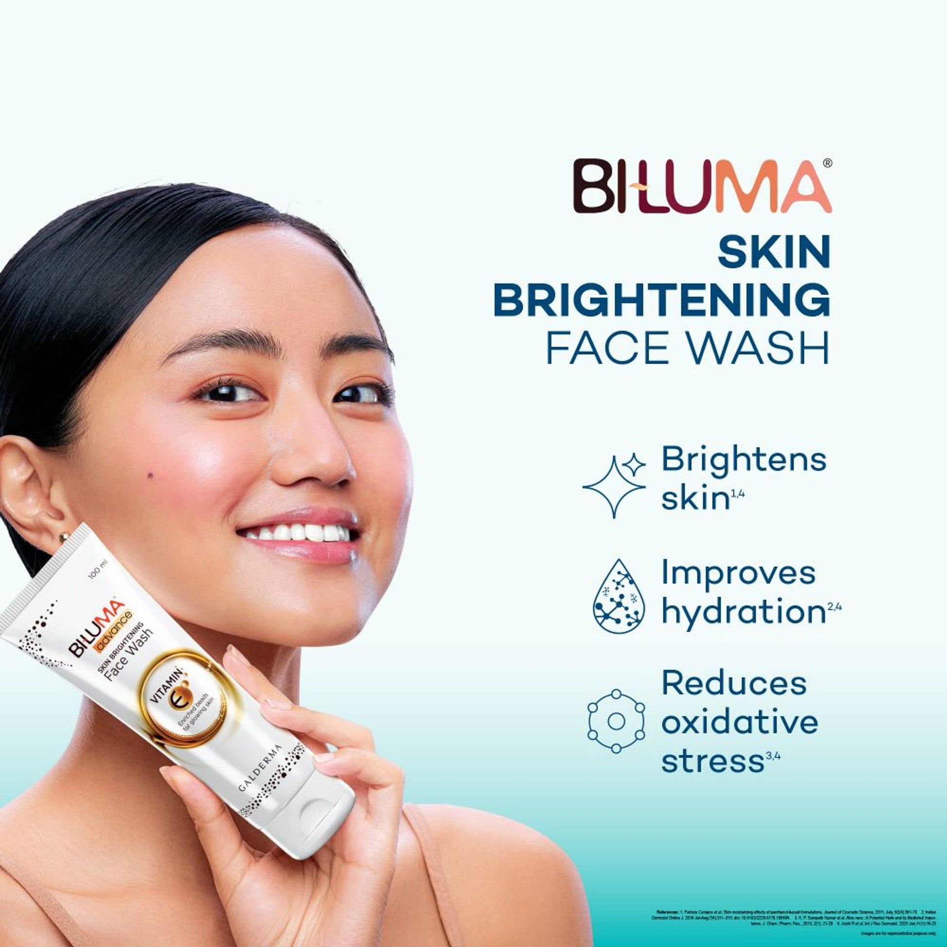Biluma Face Wash, Vitamin E, Brightens, Protects Against Pimples & Blemishes