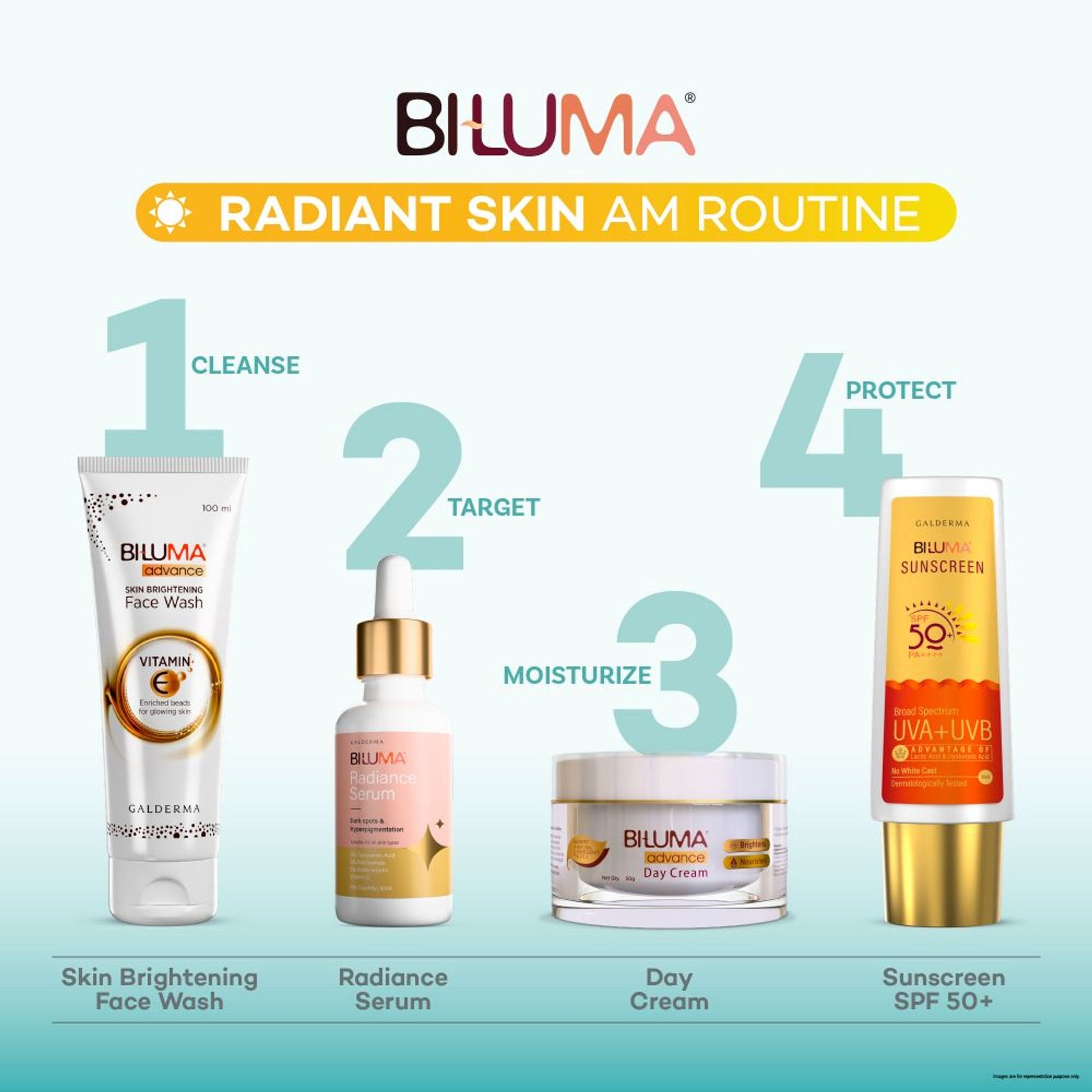 Biluma Sunscreen SPF50+, Reduces Dark Spot & Evens Skin Tone, Non Greasy, Non Sticky