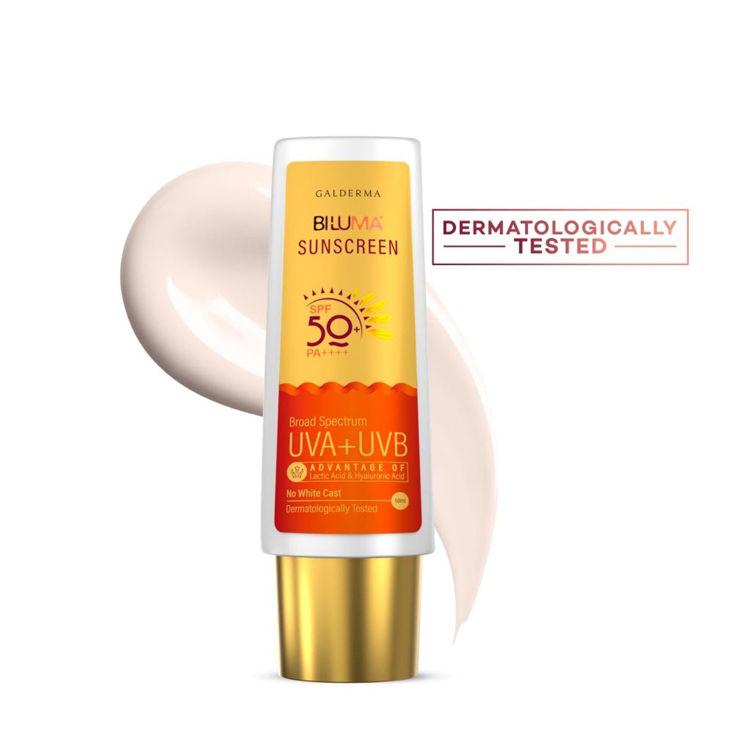 Biluma Sunscreen SPF50+, Reduces Dark Spot & Evens Skin Tone, Non Greasy, Non Sticky