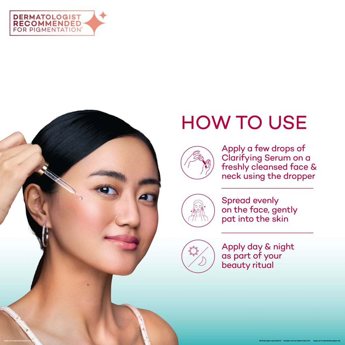 Biluma Clarifying Serum with Niacinamide for oily skin, showing a sleek bottle and fresh product packaging.