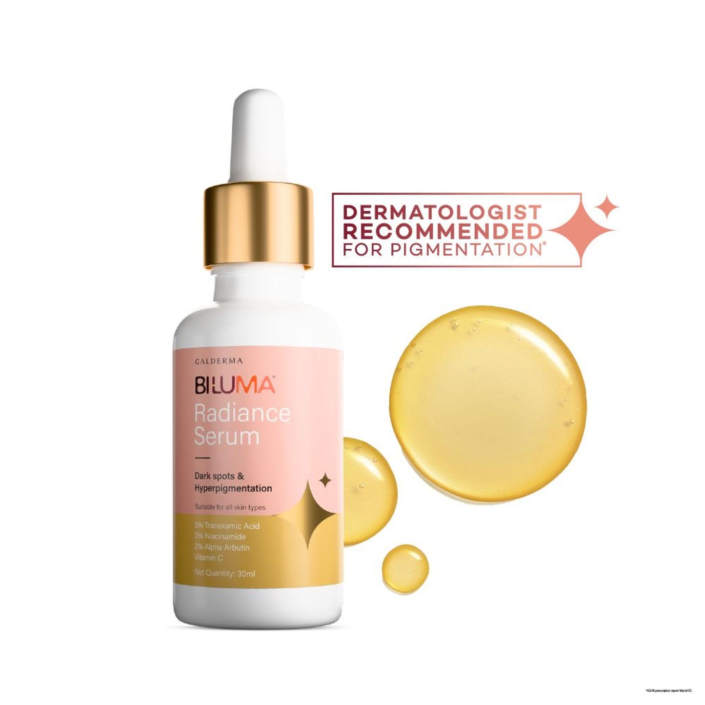 Biluma Radiance Serum with Niacinamide & Vitamin C, Reduces Pigmentation & Evens Skin Tone