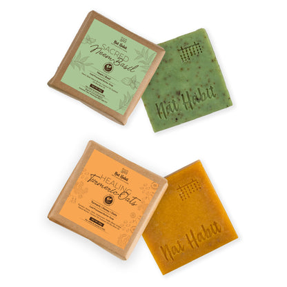 Nat Habit Fresh Sacred Neem Basil & Healing Turmeric Oats Soaps