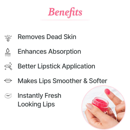 ALANNA Beet & Berry Lip Scrub with beetroot exfoliation for soft, glossy lips, suitable for women and men.