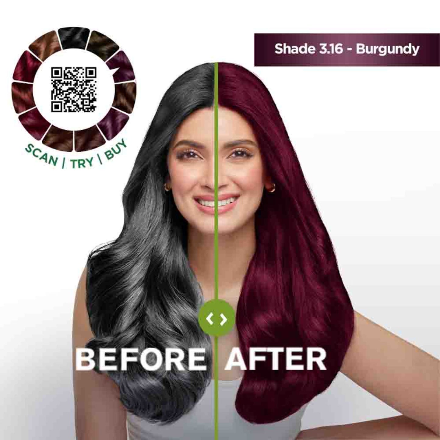 Garnier Hair Colouring Creme,Long-lasting,Smoothness & Shine,Color Naturals - 3.16 Burgundy